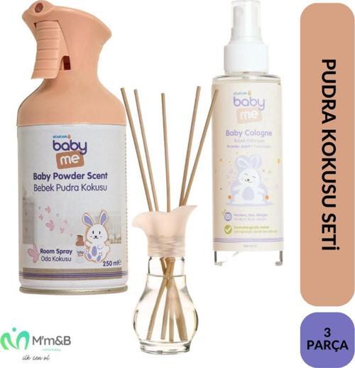 Bebek Pudra Kokusu Seti / Oda Kokusu / Pudra Kolonyası