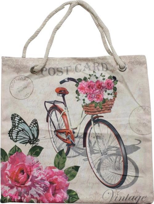 Bez Çanta Plaj Çantası Alışveriş Bez Torbası İpli Dijital Baskı Krm19