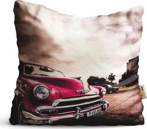 Kırlent Kılıfı 42x42cm Dekoratif Kırlent Yastık Kılıfı Klasik Araba Modeli Krm 32