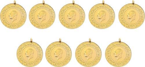 Yeni Kulplu Ziynet Çeyrek Altın 9 Adet