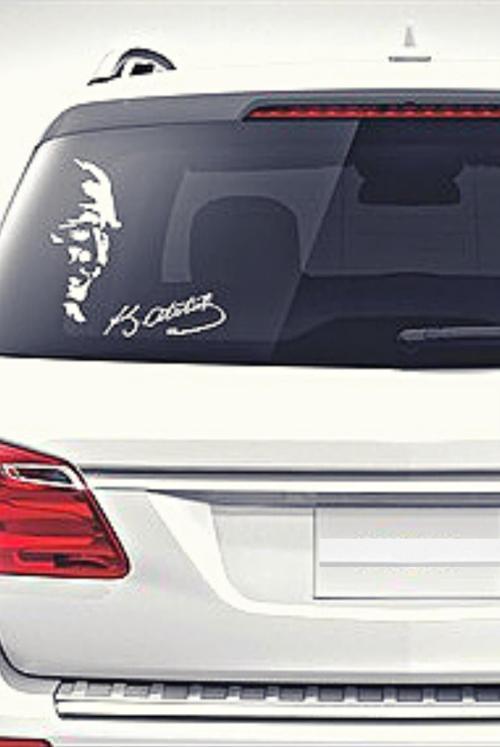 Atatürk Silüeti Sticker Atatürk İmza Oto Sticker 15 CM ÖLÇÜYE DİKKAT