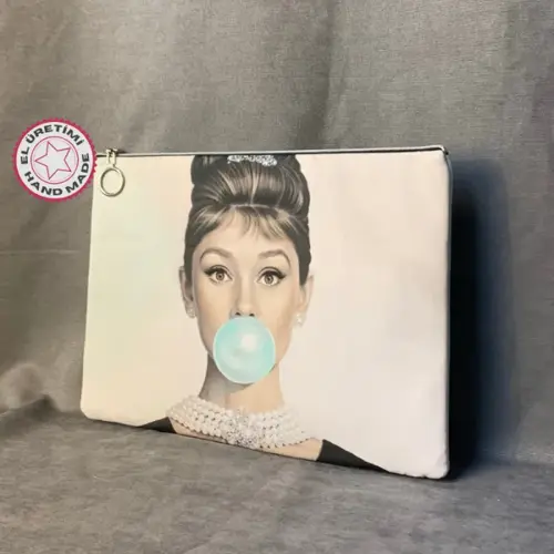 - Mehtap 4435 Pop Art Desenli Clutch Çanta - Fil Dişi