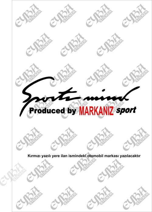 Honda Yazılı Oto Sticker Sport Mind Siyah