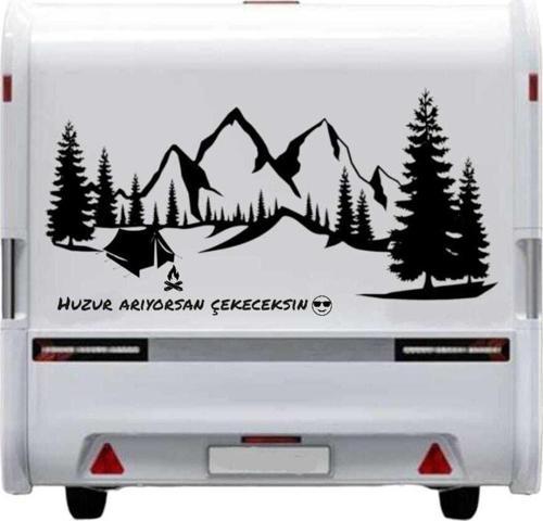 Huzur Arıyorsan Çekeceksin Karavan Kamp Sticker