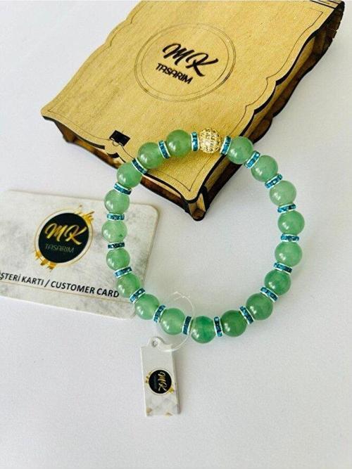 GERÇEK AVENTURİN TAŞI BİLEKLİK MK.032.001
