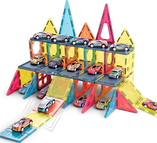 Eğlenceli Oyuncak Magnetic Tiles 50 Parça Kız Erkek Çocuk Eğitici