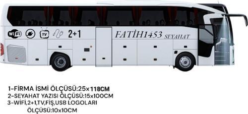 Otobüs Servis Wifi Firma Ismi Usb Fiş Tv Yapışkan Sticker