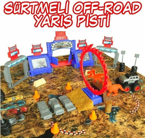 Öğretici Oyuncak Sürtmeli Off-Road Yarış Oyun Pisti Kız Erkek Çocuk Eğitici