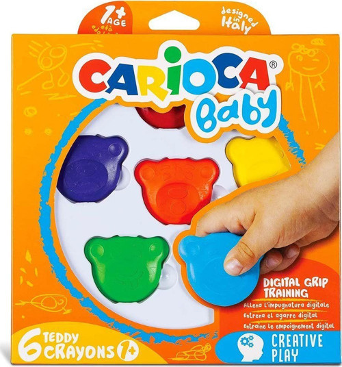Eğitici Oyuncak Carioca Baby Teddy Crayons 6'lı Kız Erkek Çocuk Eğitici
