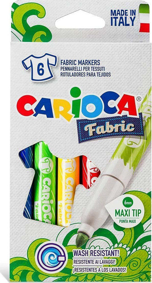 Eğlenceli Oyuncak Carioca Kumaş Keçeli Boya Kalemi Maxi 6'lı Kız Erkek Çocuk Eğitici Eğitici Oyunc