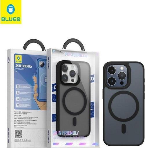 iPhone 15 Pro Uyumlu Frosted Dual Color Skin Friendly Magsafe Kılıf Siyah