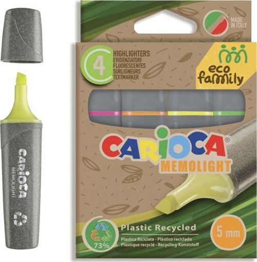 Öğretici Oyuncak Carioca Eco Family Fosforlu Marker 4'lü Kız Erkek Çocuk Eğiticil