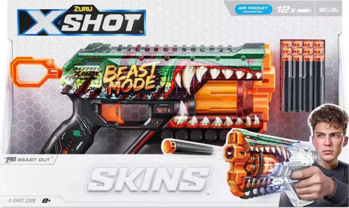 Eğitici Oyuncak X-Shot Excel Skins Dread Blaster 12 Dartlı Kız Erkek Çocuk Eğitici Eğitici Oyunc