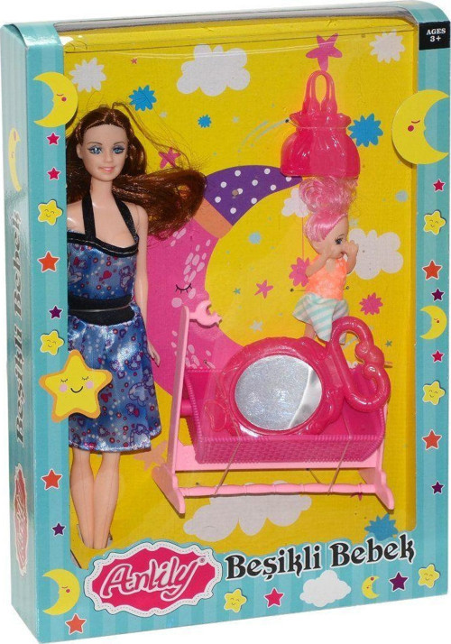 Eğlenceli Oyuncak 02411 Oydaş, Anlily Beşikli Bebek / +3 yaş Kız Erkek Çocuk Eğitici Eğitici Oyunc