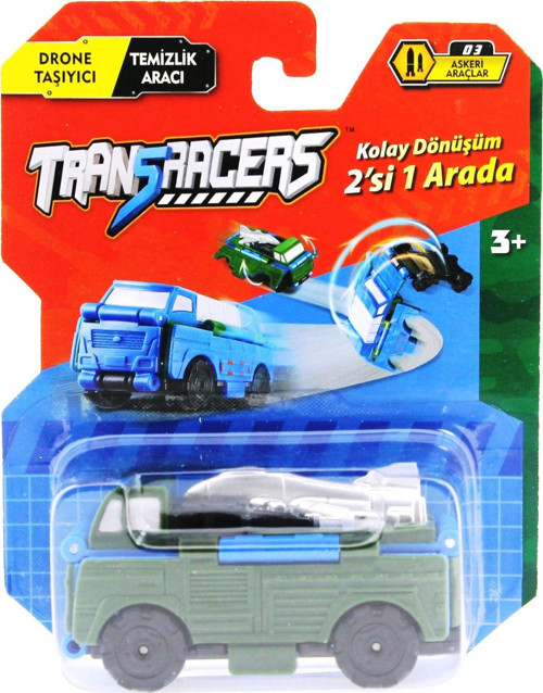 Kız Erkek Çocuk Oyuncak Transracers Dönüşen Araçlar Askeri Araçlar Drone / Temizlik Aracı Kız Erkek Çocuk Eğitici Öğretici O