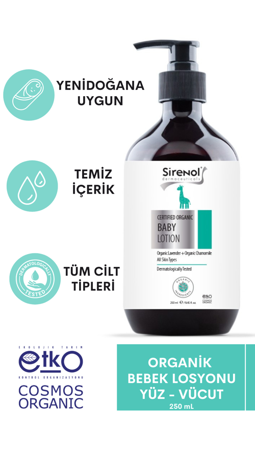 Organik Bebek Losyonu - Yenidoğan 250 mL