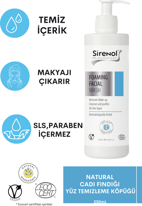 Natural Cadı Fındığı Yüz Temizleme Köpüğü 250 mL