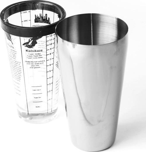 Boston Model Cam Kokteyl Shaker Gümüş Renk 400 Cl 1 Adet
