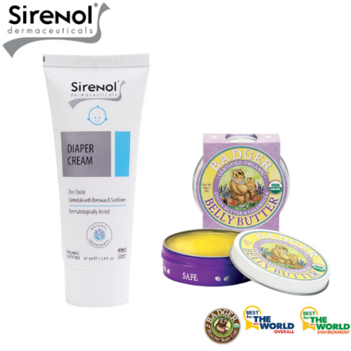 Karın Bölgesi Nemlendirici Krem ve Sirenol Bebek Pişik Kremi Set