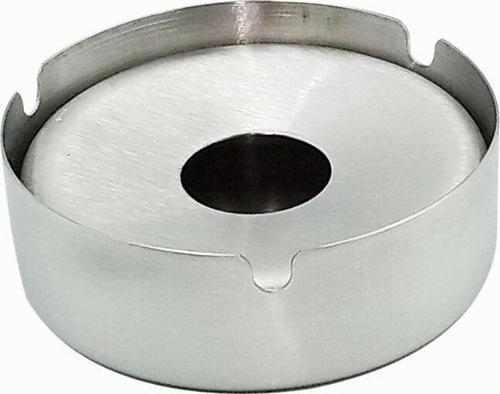 Çelik Bahçe Tipi Kapaklı Küllük 8 Cm 304 Kalite Paslanmaz Çelik 3 Adet