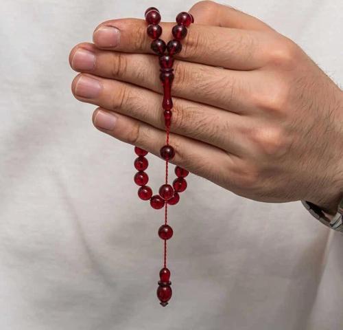 Yuvarlak Sıkma Kehribar Tesbih