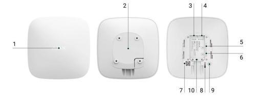 Hub2, Kablosuz, Görsel Doğrulamalı, Alarm Paneli, Siyah