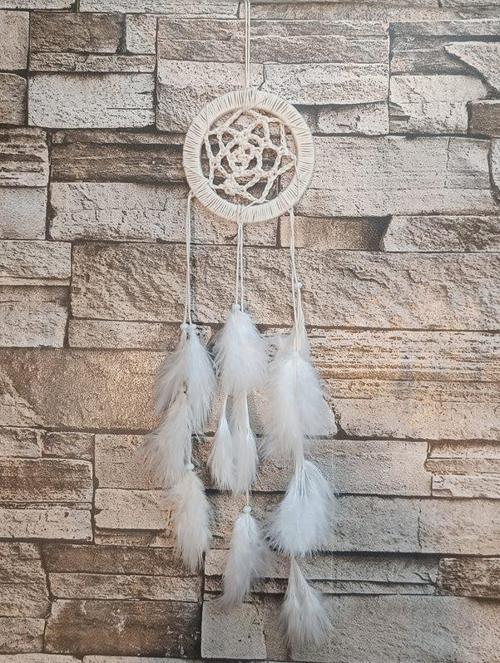 Düş Kapanı Araba Dikiz Ayna Duvar Süsü Hand Made Dreamcatcher Rüya Kapanı  