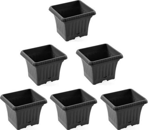 SO-OB00 Dekoratif Ova Balkon Saksı 2.2 lt Antrasit 6 Adet