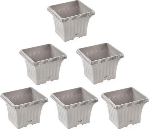 SO-OB00 Dekoratif Ova Balkon Saksı 2.2 lt Kirli Beyaz 6 Adet