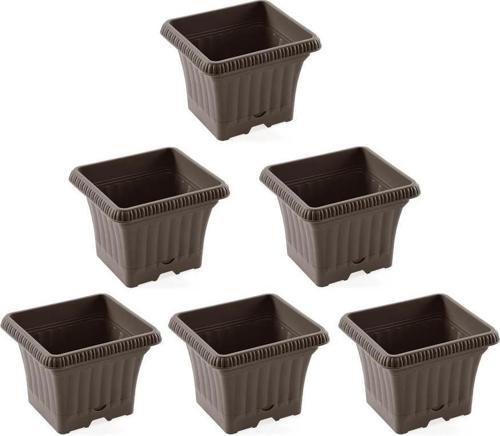 SO-OB00 Dekoratif Ova Balkon Saksı 2.2 lt Mocha 6 Adet