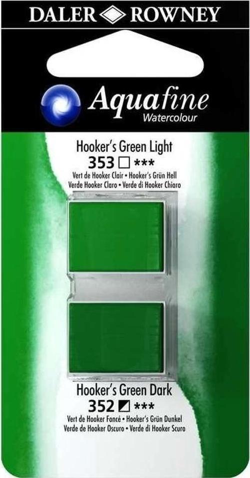Aquafine 1/2 Tablet Sulu Boya 2'li Set HOOKERS GREEN LIGHT / HOOKERS GREEN DARK