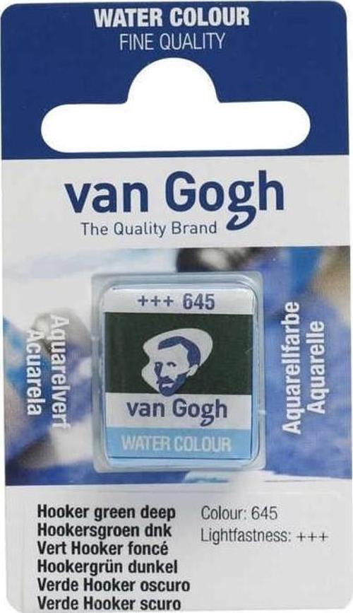 Van Gogh 1/2 Tablet Sulu Boya 645 Hooker Green Deep