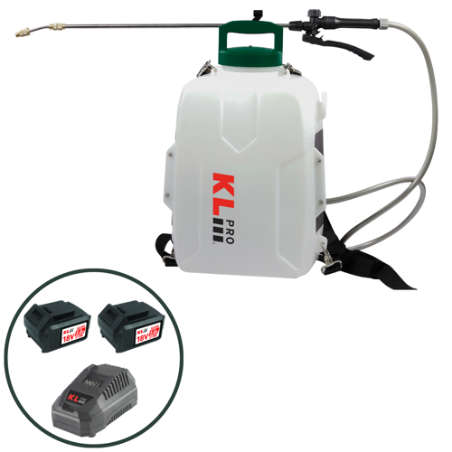 KLBP18-50 18V/5.0Ah 12 Litre Çift Akülü Şarjlı İlaçlama Pompası Sırt Tipi