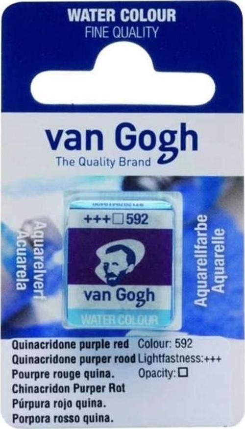 Van Gogh 1/2 Tablet Sulu Boya 592 Quinacridone Purple Red