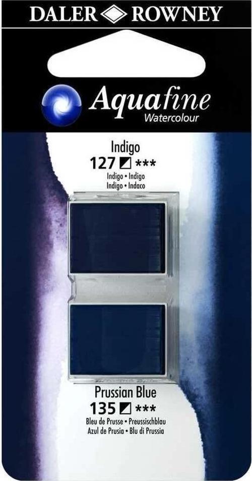 Aquafine 1/2 Tablet Sulu Boya 2'li Set INDIGO / PRUSSIAN BLUE
