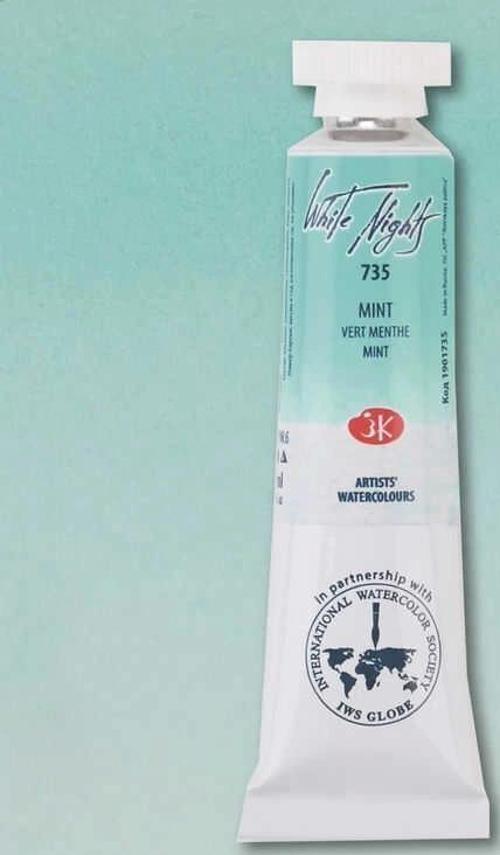 White Nights Tüp Sulu Boya 10 ml. 735 Mint
