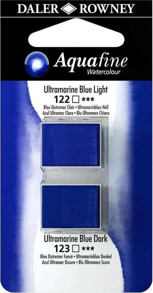 Aquafine 1/2 Tablet Sulu Boya 2'li Set ULTRAMARINE BLUE LIGHT / ULTRAMARINE BLUE