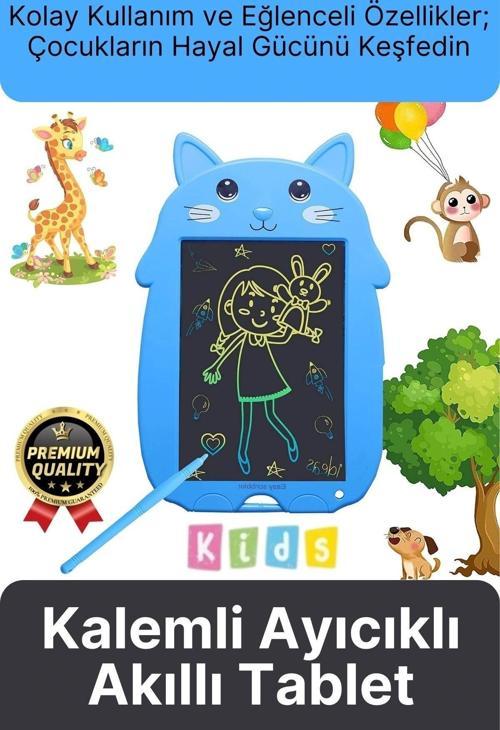 Kolay Kullanım Dayanıklı Lcd Ekran Kalemli Dijital Akıllı Ayıcıklı Yazı Boyama Çizim Tableti 8,5 Inç