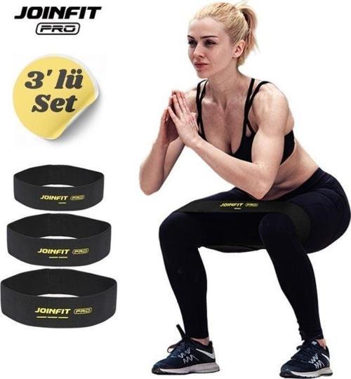 JOINFOT Pro Hip Aerobik ve Egzersiz Bandı Siyah 3 Adet