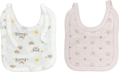 2'li Bebek Salya Önlüğü 1801 Bej-Beyaz