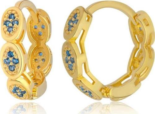 Gümüş Zirkon Taşlı Halka Kadın Küpe