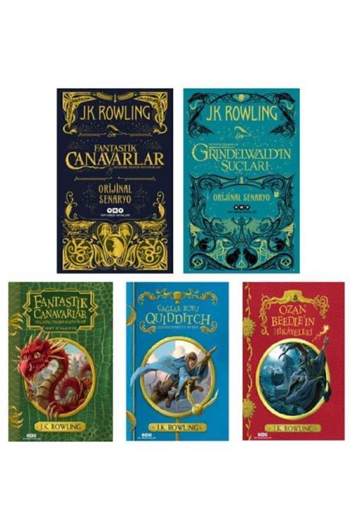 Harry Potter Evreni 5 Kitap Set - Fantastik Canavarlar - Grindelwald - Quidditch - Ozan Beedle