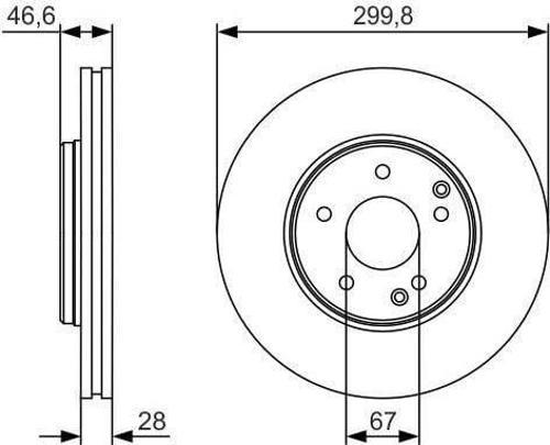 FREN DISKI ON MERCEDES W203 CL203 C209 W210 R170  A2034210512