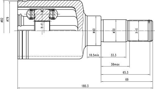 AKS KAFASI İÇ SOL Tourneo Transit (Connect) 1.8 16v 2003-2013 MT A:26 C:40 B:24 H:69 L:111.5