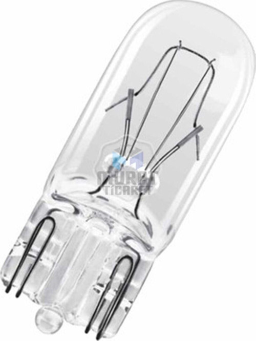 AMPUL ECO 12V W5W BÜYÜK DİPSİZ GÖSTERGE W2.1x9.5d