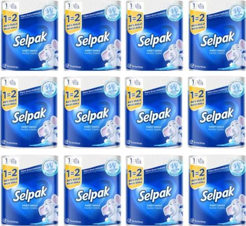 3 Katlı Dev Rulo Havlu 12 Adet