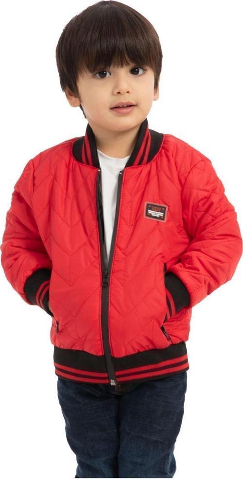 Erkek Çocuk Kolej Yaka Astarlı Su Ve Rüzgar Geçirmez Fermuarlı Mont Ceket