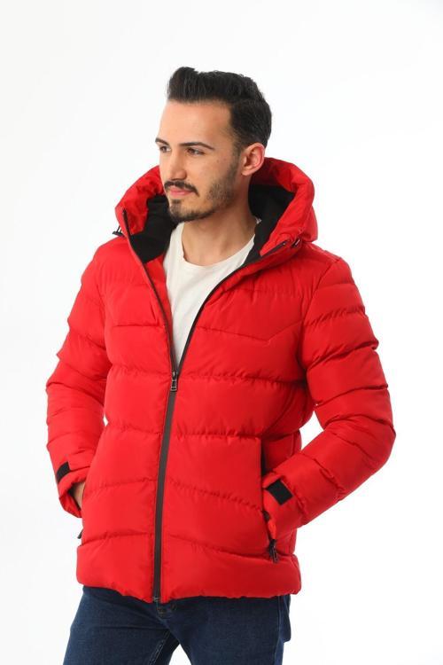 Spor Erkek Polarlı Kapüşonlu Su Geçirmez Rüzgara Dayanıklı Mont