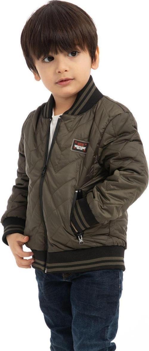 Erkek Çocuk Kolej Yaka Astarlı Su Ve Rüzgar Geçirmez Fermuarlı Mont Ceket