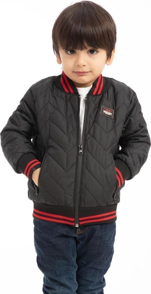 Erkek Çocuk Kolej Yaka Astarlı Su Ve Rüzgar Geçirmez Fermuarlı Mont Ceket